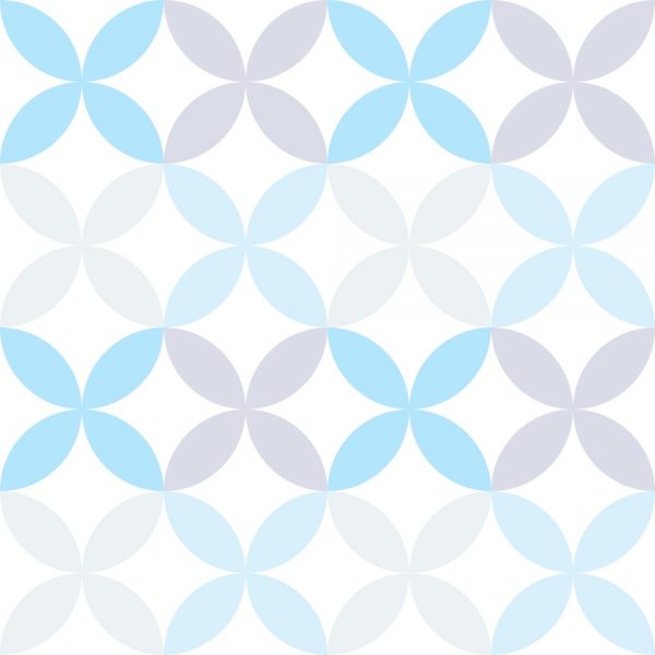 Papel de Parede Adesivo Geométrico Retrô Azul e Cinza